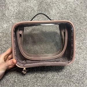 Calpak Mauve Small Clear Cosmetics Case